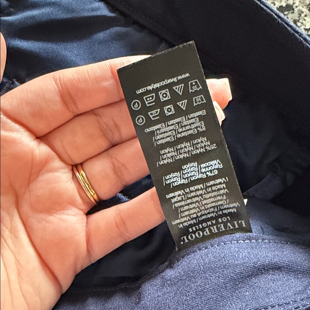 Liverpool pull on Wide leg pants in blue | Sz 10 - Picture 3 of 12